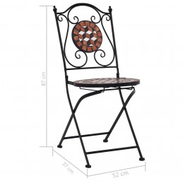 Acquista Sedie da Bistrò con Mosaico 2 pz Marroni in Ceramica con riferimento GHV-46714 della ditta GARDENHOME