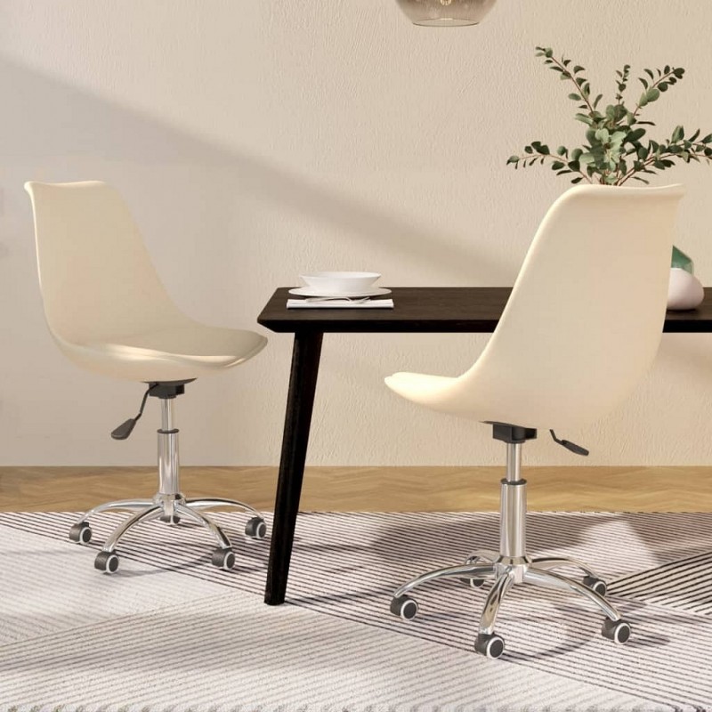 Acquista Sedie da Pranzo Girevoli 2 pz Crema in Tessuto con riferimento GHV-338359 della ditta GARDENHOME