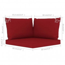 Acquista Cuscini per Divano Pallet 3 pz Rosso Vino in Tessuto con riferimento GHV-315073 della ditta GARDENHOME