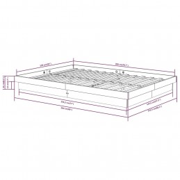 Acquista Giroletto Bianco in Legno Massello 150x200 cm 5FT King Size con riferimento GHV-819913 della ditta GARDENHOME