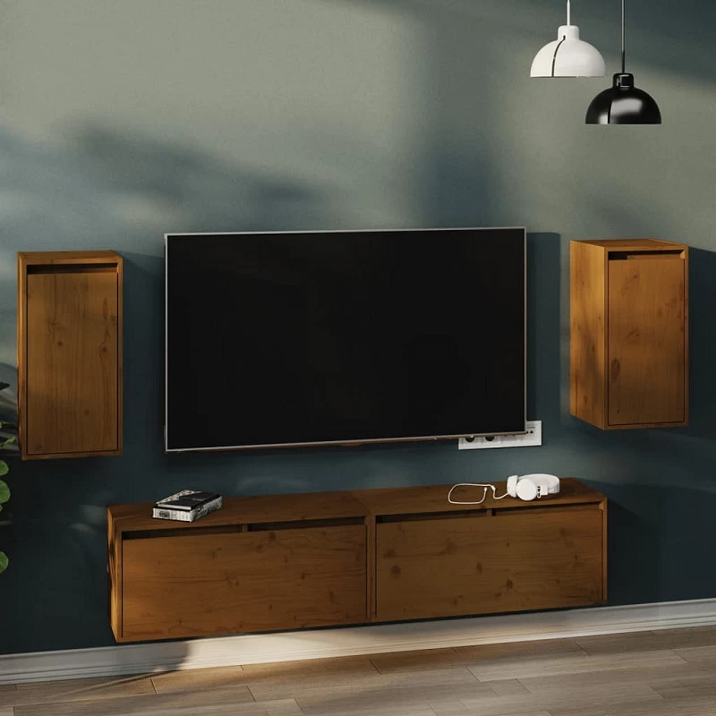 Acquista Pensili Marrone Miele 2pz 30x30x60 cm in Legno Massello di Pino con riferimento GHV-813492 della ditta GARDENHOME