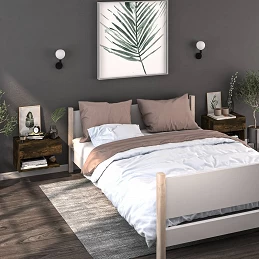 Acquista Comodino a Muro Rovere Fumo con riferimento GHV-816946 della ditta GARDENHOME