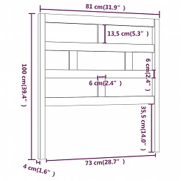 Acquista Testiera per Letto 81x4x100 cm in Legno Massello di Pino con riferimento GHV-814169 della ditta GARDENHOME