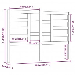 Acquista Testiera per Letto Miele 166x4x104 cm in Legno Massello di Pino con riferimento GHV-818153 della ditta GARDENHOME