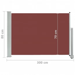Acquista Tenda Laterale Retrattile per Patio 80x300 cm Marrone con riferimento GHV-48361 della ditta GARDENHOME