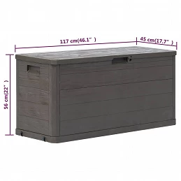 Acquista Baule da Giardino 280 L Marrone con riferimento GHV-45687 della ditta GARDENHOME