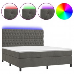 Acquista Letto a Molle con Materasso e LED Grigio Scuro 180x200 cm con riferimento GHV-3136318 della ditta GARDENHOME