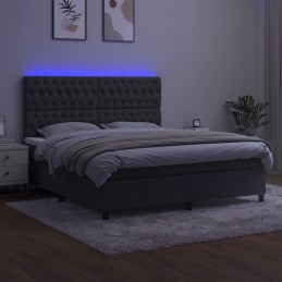Acquista Letto a Molle con Materasso e LED Grigio Scuro 180x200 cm con riferimento GHV-3136318 della ditta GARDENHOME
