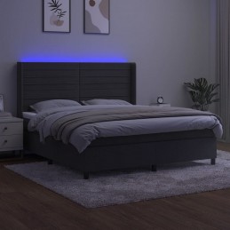 Acquista Letto a Molle con Materasso e LED Grigio Scuro 180x200 cm con riferimento GHV-3139638 della ditta GARDENHOME