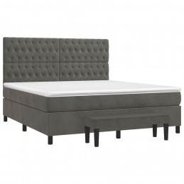 Acquista Giroletto a Molle con Materasso Grigio Scuro 180x200 cm Velluto con riferimento GHV-3138038 della ditta GARDENHOME