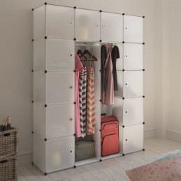 Acquista Armadietto Modulare con 14 Scomparti Bianco 37x146x180,5 cm con riferimento GHV-240500 della ditta GARDENHOME