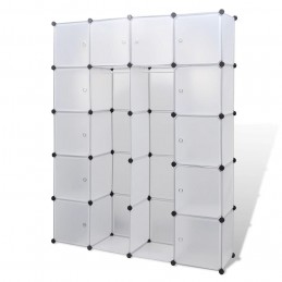 Acquista Armadietto Modulare con 14 Scomparti Bianco 37x146x180,5 cm con riferimento GHV-240500 della ditta GARDENHOME