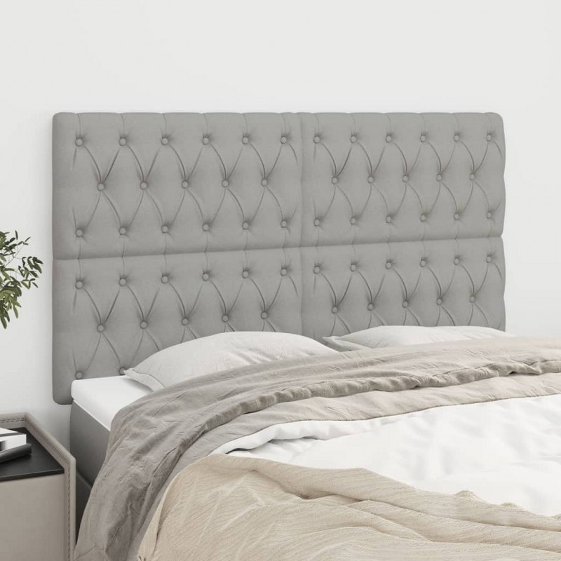 Acquista Testiere 4 pz Grigio Chiaro 72x7x78/88 cm in Tessuto con riferimento GHV-3116666 della ditta GARDENHOME