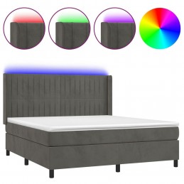 Acquista Letto a Molle con Materasso e LED Grigio Scuro 180x200 cm con riferimento GHV-3139698 della ditta GARDENHOME