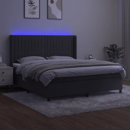 Acquista Letto a Molle con Materasso e LED Grigio Scuro 180x200 cm con riferimento GHV-3139698 della ditta GARDENHOME