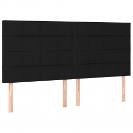 Acquista Testiera 4 pz Nera 80x5x78/88 cm in Tessuto con riferimento GHV-3116340 della ditta GARDENHOME