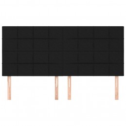Acquista Testiera 4 pz Nera 80x5x78/88 cm in Tessuto con riferimento GHV-3116340 della ditta GARDENHOME