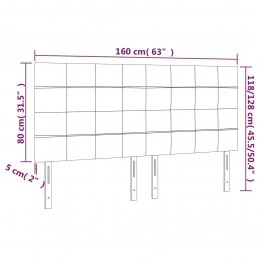 Acquista Testiera 4 pz Nera 80x5x78/88 cm in Tessuto con riferimento GHV-3116340 della ditta GARDENHOME