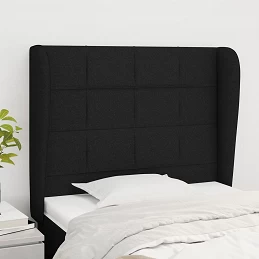 Acquista Testiera ad Orecchio Nera 83x23x118/128 cm in Tessuto con riferimento GHV-3117932 della ditta GARDENHOME