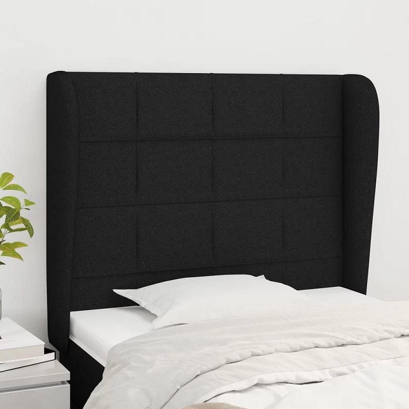 Acquista Testiera ad Orecchio Nera 83x23x118/128 cm in Tessuto con riferimento GHV-3117932 della ditta GARDENHOME