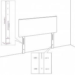 Acquista Testiera ad Orecchio Nera 83x23x118/128 cm in Tessuto con riferimento GHV-3117932 della ditta GARDENHOME
