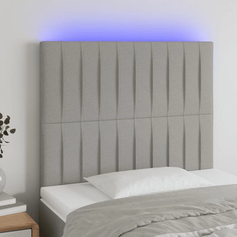 Acquista Testiera a LED Grigio Chiaro 100x5x118/128 cm in Tessuto con riferimento GHV-3122652 della ditta GARDENHOME