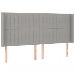 Acquista Testiera ad Orecchio Grigio Chiaro 203x16x118/128 cm in Tessuto con riferimento GHV-3119840 della ditta GARDENHOME