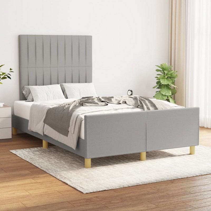 Acquista Giroletto con Testiera Grigio Chiaro 120x200 cm in Tessuto con riferimento GHV-3125203 della ditta GARDENHOME
