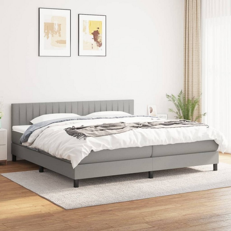 Acquista Giroletto a Molle con Materasso Grigio Chiaro 200x200cm Tessuto con riferimento GHV-3140241 della ditta GARDENHOME