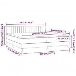 Acquista Giroletto a Molle con Materasso Grigio Chiaro 200x200cm Tessuto con riferimento GHV-3140241 della ditta GARDENHOME