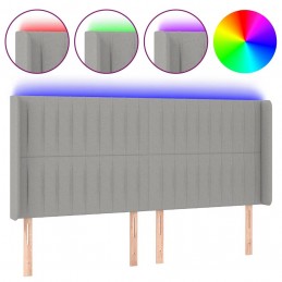 Acquista Testiera a LED Grigio Chiaro 203x16x118/128 cm in Tessuto con riferimento GHV-3124308 della ditta GARDENHOME