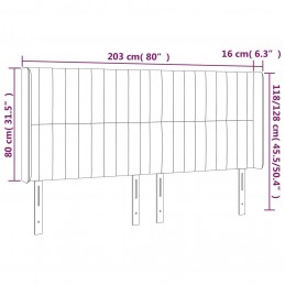 Acquista Testiera a LED Grigio Chiaro 203x16x118/128 cm in Tessuto con riferimento GHV-3124308 della ditta GARDENHOME