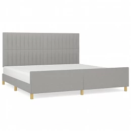 Acquista Giroletto con Testiera Grigio Chiaro 200x200 cm in Tessuto con riferimento GHV-3125243 della ditta GARDENHOME