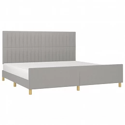Acquista Giroletto con Testiera Grigio Chiaro 200x200 cm in Tessuto con riferimento GHV-3125243 della ditta GARDENHOME