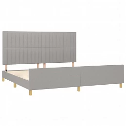 Acquista Giroletto con Testiera Grigio Chiaro 200x200 cm in Tessuto con riferimento GHV-3125243 della ditta GARDENHOME