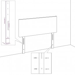Acquista Testiera Rosa 100x5x78/88 cm in Velluto con riferimento GHV-346045 della ditta GARDENHOME