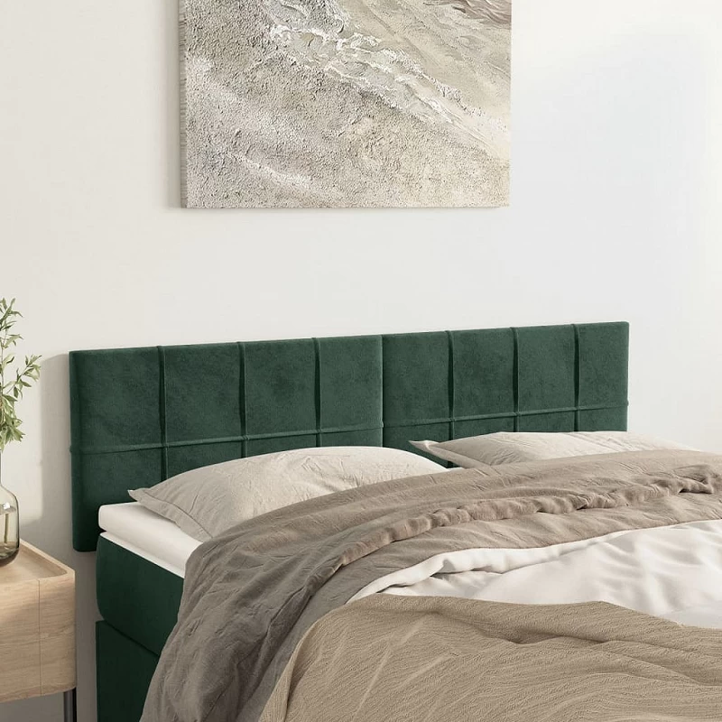 Acquista Testiere 2 pz Verde Scuro 72x5x78/88 cm in Velluto con riferimento GHV-346057 della ditta GARDENHOME