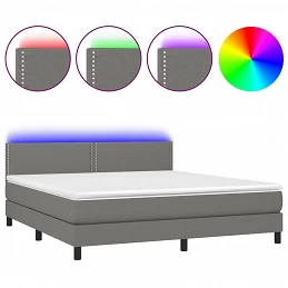 Acquista Letto a Molle Materasso e LED Grigio Scuro 180x200cm in Tessuto con riferimento GHV-3133094 della ditta GARDENHOME