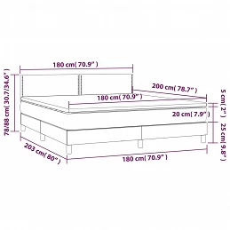 Acquista Letto a Molle Materasso e LED Grigio Scuro 180x200cm in Tessuto con riferimento GHV-3133094 della ditta GARDENHOME