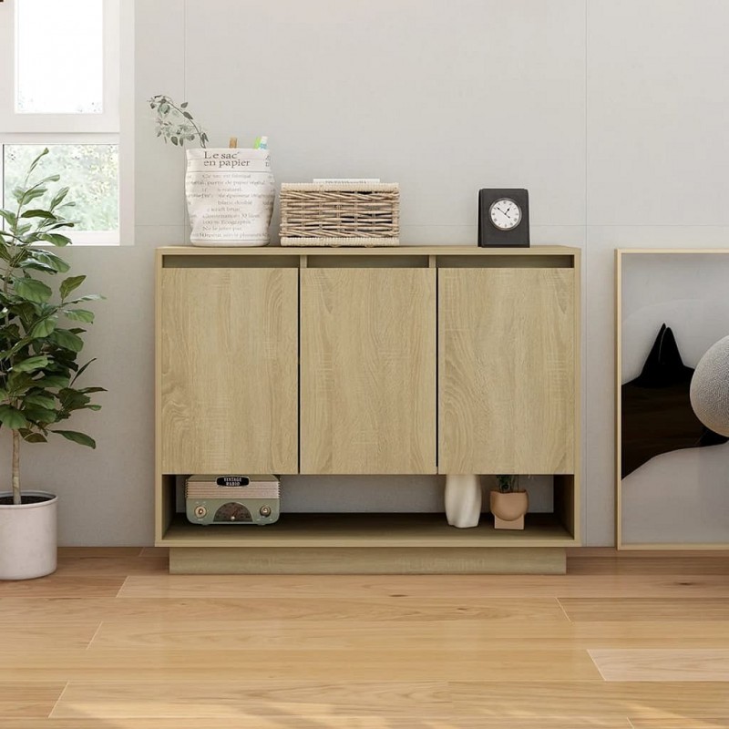 Acquista Credenza Rovere Sonoma 97x31x75 cm in Truciolato con riferimento GHV-809533 della ditta GARDENHOME