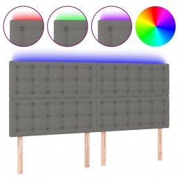 Acquista Testiera a LED GrigioScuro 160x5x118/128cm inTessuto con riferimento GHV-3122865 della ditta GARDENHOME