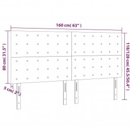 Acquista Testiera a LED GrigioScuro 160x5x118/128cm inTessuto con riferimento GHV-3122865 della ditta GARDENHOME