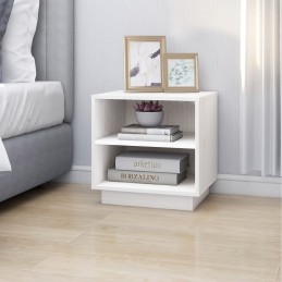 Acquista Comodino Bianco 40x34x40 cm in Legno Massello di Pino con riferimento GHV-813327 della ditta GARDENHOME