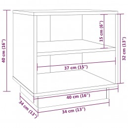 Acquista Comodino Bianco 40x34x40 cm in Legno Massello di Pino con riferimento GHV-813327 della ditta GARDENHOME