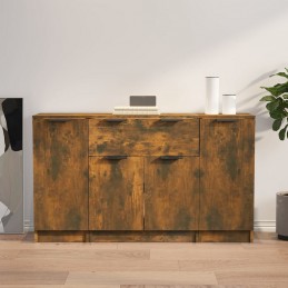 Acquista Credenze 3 pz Rovere Fumo in Legno Multistrato con riferimento GHV-3115833 della ditta GARDENHOME
