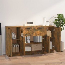 Acquista Credenze 3 pz Rovere Fumo in Legno Multistrato con riferimento GHV-3115833 della ditta GARDENHOME