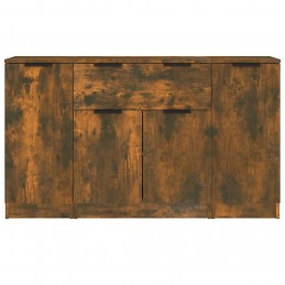 Acquista Credenze 3 pz Rovere Fumo in Legno Multistrato con riferimento GHV-3115833 della ditta GARDENHOME
