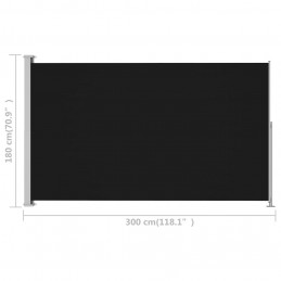 Acquista Tenda Laterale Retrattile per Patio 180x300 cm Nera con riferimento GHV-313399 della ditta GARDENHOME