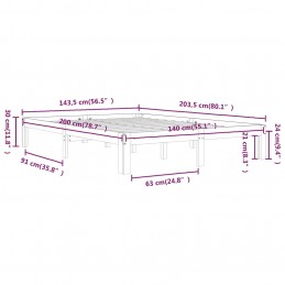 Acquista Giroletto Bianco in Legno Massello di Pino 140x200 cm con riferimento GHV-810366 della ditta GARDENHOME