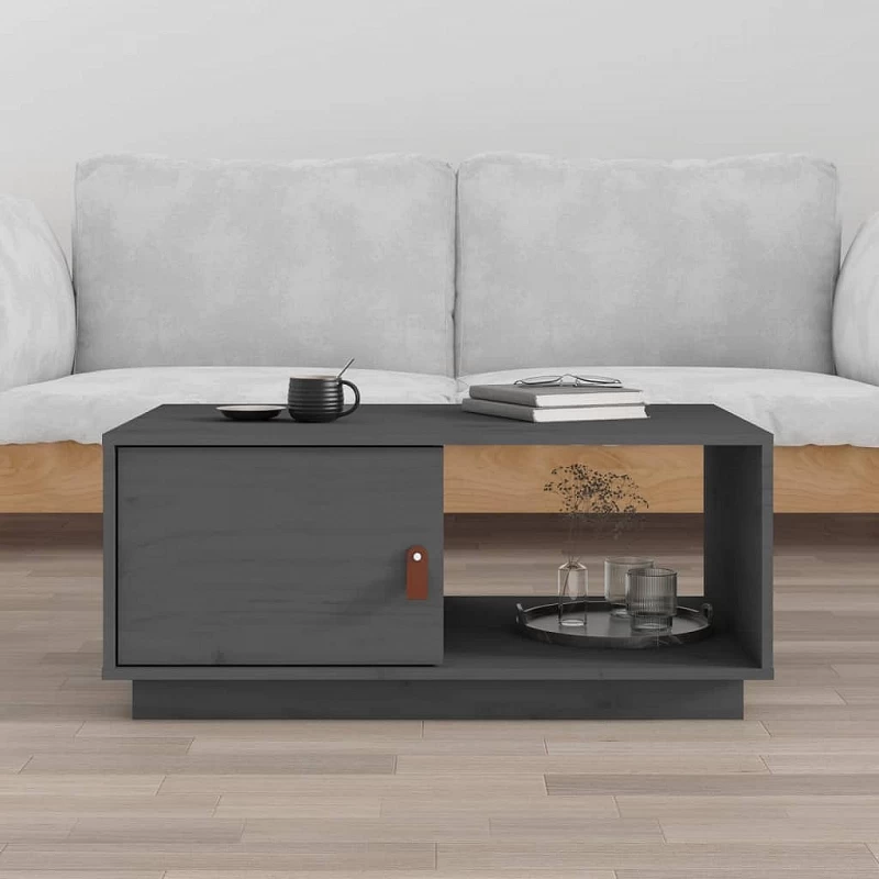 Acquista Tavolino da Salotto Grigio 80x50x35,5 cm Legno Massello di Pino con riferimento GHV-818262 della ditta GARDENHOME
